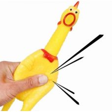 Fun toy - chicken squeaker 15 cm